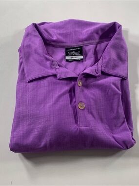 Nike Dri-FIT Polo Shirt Mens Large Purple Golf Athletic Performance